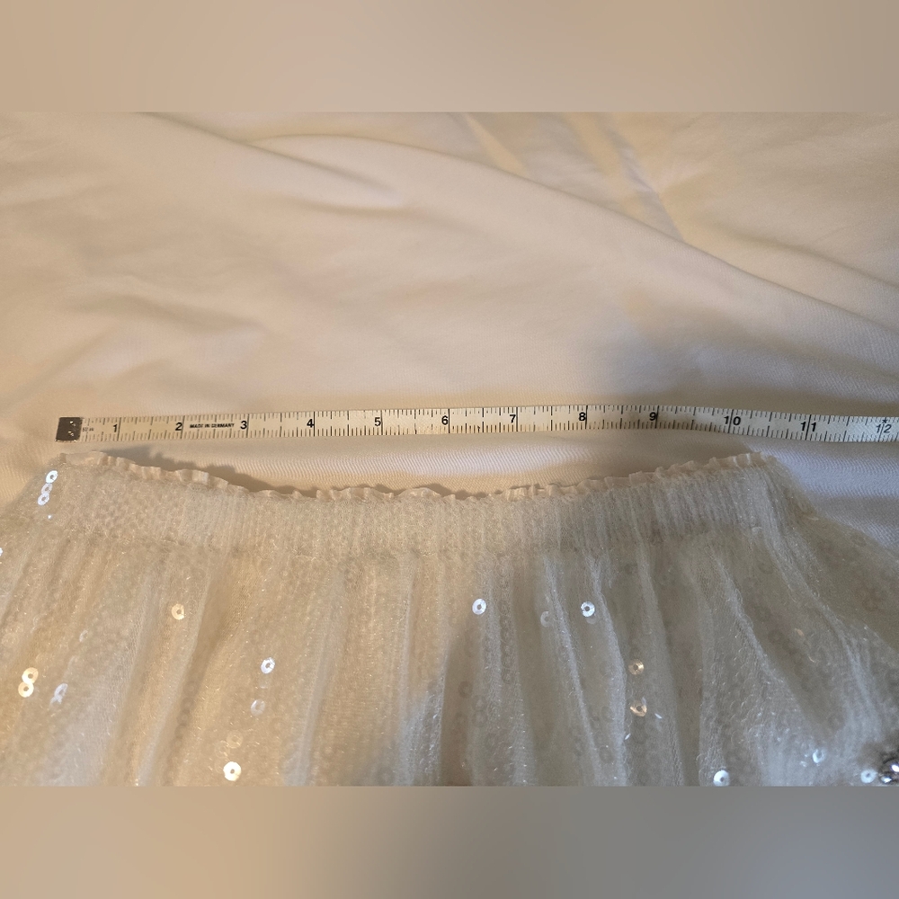 Zara White Sequin Skirt - Picture 8 of 10